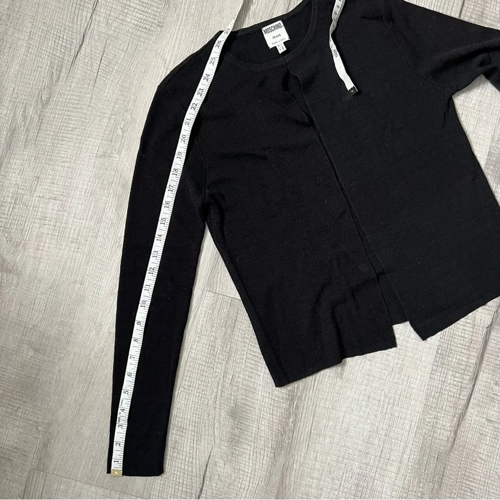 MOSCHINO Jeans Cardigan EU Size 38 US 4 Black